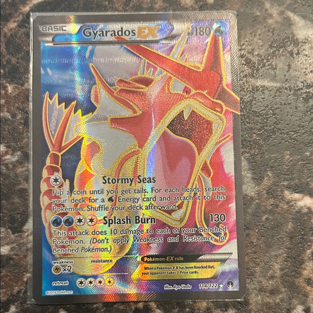 Pokemon Gyarados EX Trading Card - Red and Blue